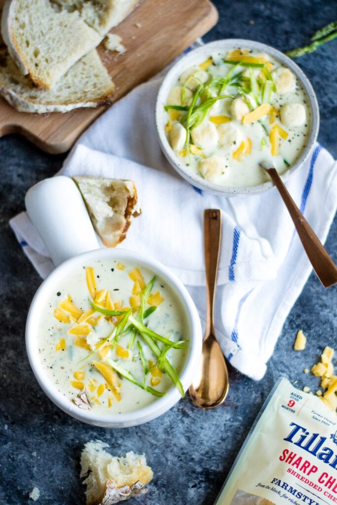 Asparagus and Cheddar soup image