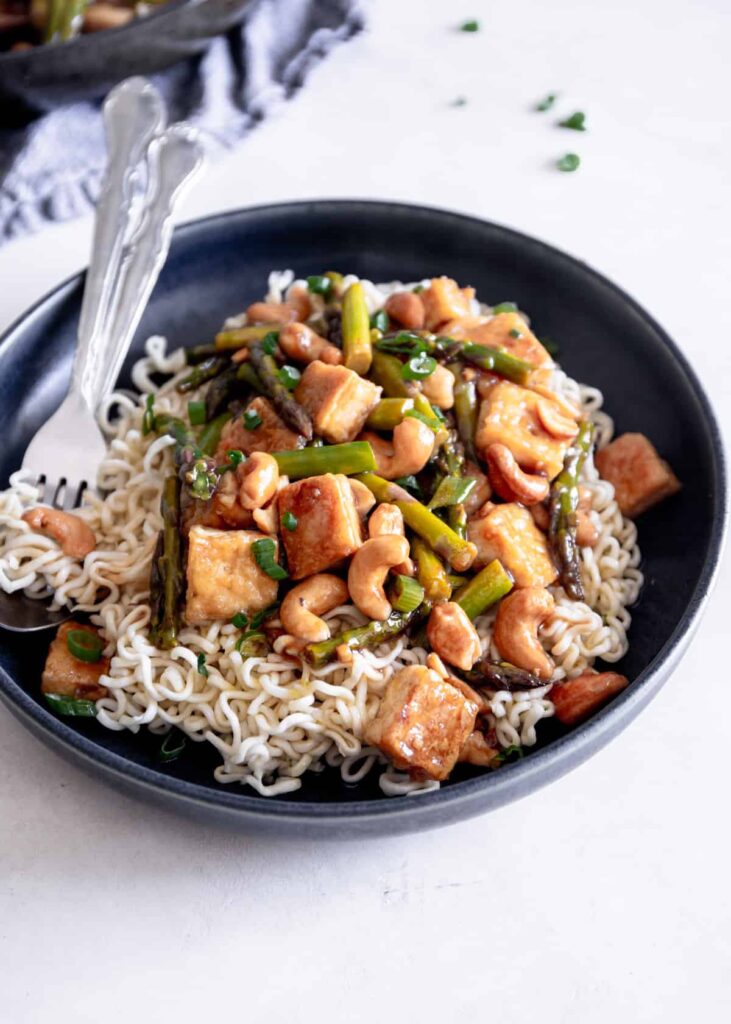 Asparagus Tofu and Cashew Stir-Fry image