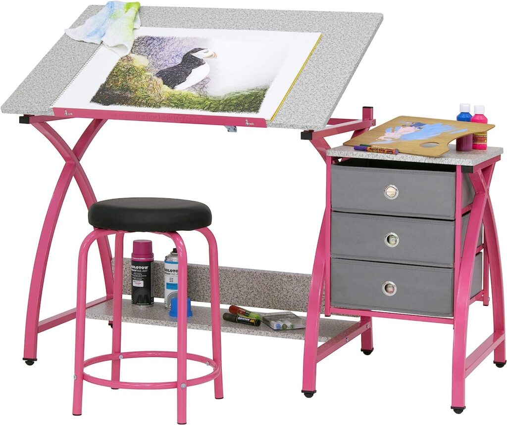 Pink Arts and Crafts Table