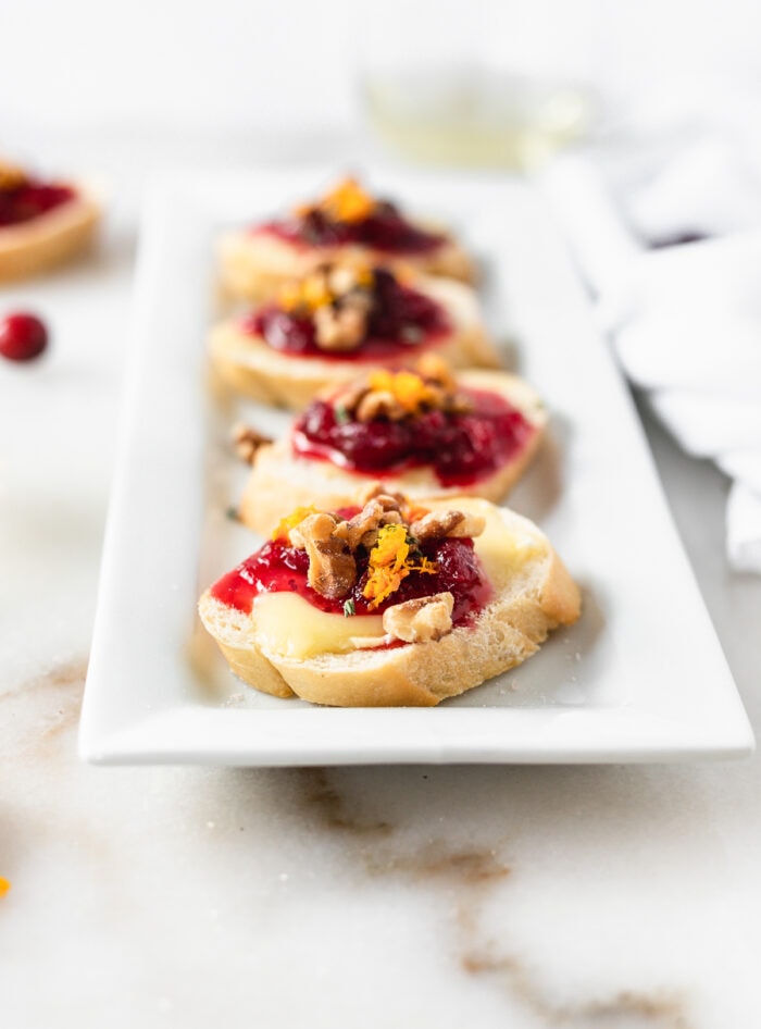 Easy Cranberry and Brie Crostini