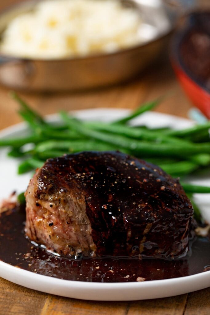 Filet Mignon with Red Wine Reduction