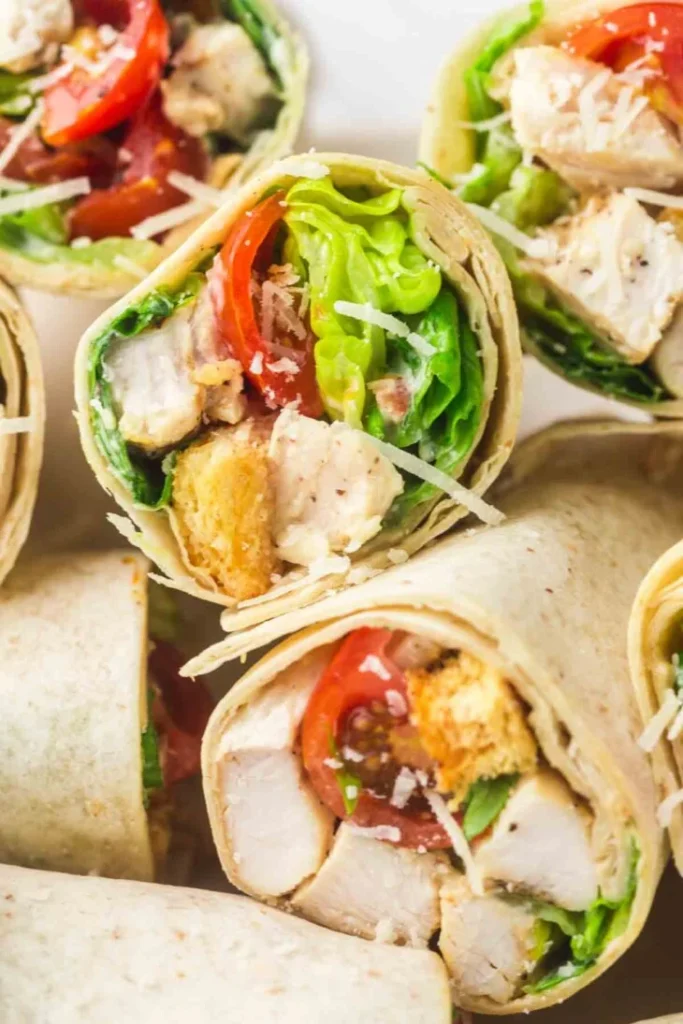 Fried Chicken Ceasar Wraps