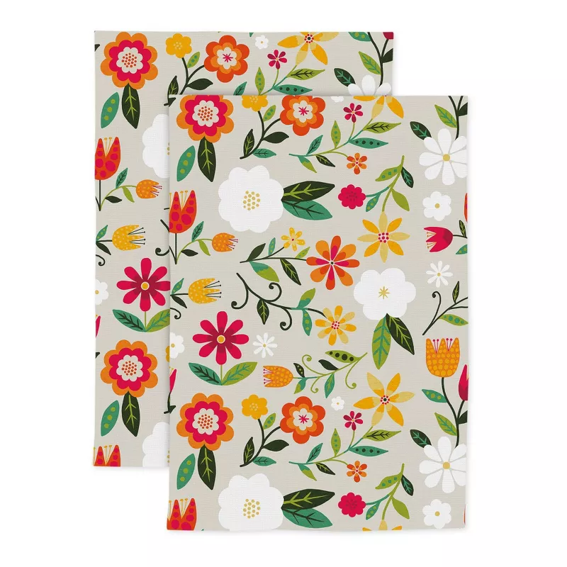 mu floral dish towels