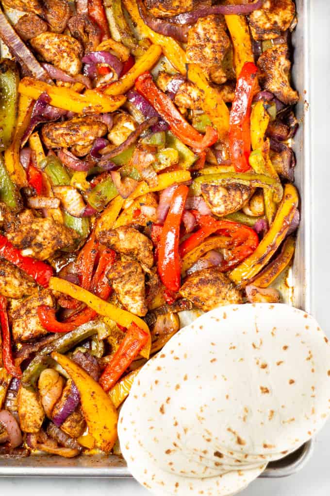Sheet Pan Chicken Fajitas