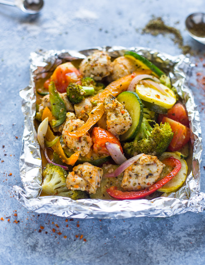 Chicken and Vegetable Foil Packet